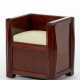 Giacomo Cometti. Armchair in the Art Déco style, in solid mahogany, carved on the front uprights - photo 1