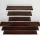 Azucena. Lot of six brown painted wooden shelves of different lengths - фото 1