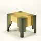 Paul Follot. Coffee table in black, light green and gold lacquered wood, parallelepiped structure - photo 1