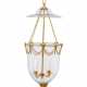 A GEORGE III-STYLE GILT-BRASS AND GLASS HANGING-LIGHT - фото 1