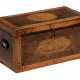 A GEORGE III YEW, SYCAMORE AND MARQUETRY TEA CADDY - photo 1
