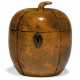 A GEORGE III STAINED FRUITWOOD MELON-SHAPED TEA CADDY - фото 1