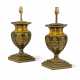 A PAIR OF REGENCY GREEN AND GILT-PAINTED TOLE OCTAGONAL BALU... - Foto 1