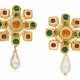 CHANEL GRIPOIX GLASS AND FAUX PEARL PENDANT EARRINGS - Foto 1