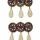 CHANEL PAIR OF GRIPOIX GLASS AND FAUX PEARL BROOCHES - фото 1
