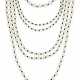 UNSIGNED CHANEL FAUX PEARL AND BLACK BEAD NECKLACE - фото 1