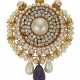 CHANEL FAUX PEARL, RHINESTONE AND GLASS PENDANT BROOCH - photo 1