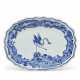 A BLUE AND WHITE SWEDISH MARKET ARMORIAL PLATTER - фото 1
