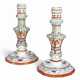 A RARE PAIR OF FAMILLE ROSE CANDLESTICKS - фото 1