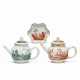TWO LONDON-DECORATED TEAPOTS AND COVERS, ONE WITH STAND - photo 1