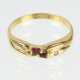 Rubin Ring mit Brillanten Gelbgold 750 - Foto 1