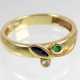 Smaragd Saphir Brillant Ring Gelbgold 585 - фото 1