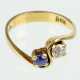 Brillant Saphir Ring Gelbgold 585 - Foto 1