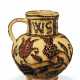 A STAFFORDSHIRE DATED AND INITIALTED SLIPWARE JUG - фото 1