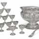 Reed & Barton. AN AMERICAN SILVER LARGE MATCHING PUNCH BOWL, TWELVE GOBLETS... - photo 1