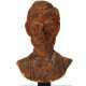 A RELIEF CARVED PINE BUST OF ABRAHAM LINCOLN - фото 1