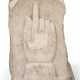 A CARVED MARBLE FRAGMENT DEPICTING A POINTING HAND - фото 1