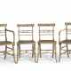 A SET OF FOUR FEDERAL PAINT-DECORATED CANED CHAIRS - Foto 1