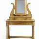 A GRAIN-PAINTED PINE DRESSING TABLE WITH LYRE-FORM MIRROR HO... - фото 1