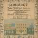 A SILK-ON-LINEN NEEDLEWORK PICTORIAL OF THE WELCH FAMILY GEN... - photo 1