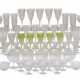 A CONTINENTAL CLEAR AND LIME-GREEN ENGRAVED AND MONOGRAMMED GLASS PART STEMWARE SERVICE - фото 1