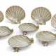 A GROUP OF EIGHT SILVER-GILT SHELL DISHES - фото 1