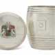 Grachev Brothers. A RUSSIAN SILVER AND ENAMEL BARREL-SHAPED BOX - Foto 1