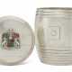 Grachev Brothers. A RUSSIAN SILVER AND ENAMEL BARREL-SHAPED BOX - photo 1