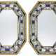 A PAIR OF ITALIAN GILT-METAL, COBALT AND ETCHED GLASS MIRROR... - photo 1