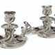 Fabergé. A PAIR OF RUSSIAN SILVER CANDLESTICK HOLDERS - photo 1