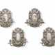 A SET OF NINE CONTINENTAL SILVER-PLATED THREE-LIGHT WALL LIG... - фото 1