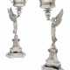 A PAIR OF AUSTRIAN SILVER FIGURAL LARGE COMPOTES - фото 1