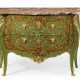Jansen, Maison. A FRENCH ORMOLU-MOUNTED GREEN AND POLYCHROME-PAINTED VERNIS ... - photo 1