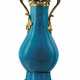 AN ORMOLU-MOUNTED CHINESE TURQUOISE GLAZED VASE AND COVER - photo 1