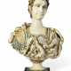 AN ITALIAN EARTHENWARE BUST AND A TERRACOTTA STAND - Foto 1