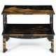 A JAPANESE BLACK AND GILT LACQUER TWO-TIERED LOW TABLE - photo 1