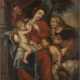 NIEDERLÄNDISCHER/ITALIENISCHER MEISTER Tätig im 17. Jahrhundert HEILIGE FAMILIE MIT JOHANNES UND DER HEILIGEN ELISABETH - Foto 1
