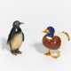 Kleine Zierfiguren eines Pinguin und einer Ente - фото 1