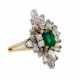 Ring mit Smaragd und Diamanten zusammen ca. 1 ct, - Foto 1