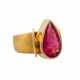 Ring mit pinkfarbenemTurmalintropfen ca. 5,7 ct, - фото 1