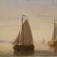 JACOBUS VAN GORKUM JUN 1827 - 1880 Segelboote vor der Kulisse einer holländischen Stadt - фото 1