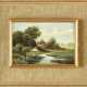 BARTHOLOMEUS JOHANNES VAN HOVE (NACHFOLGER) 1790 Den Haag - 1880 ebenda Zwei holländische Landschaften: Gehöft im Sommer (1); Idyllischer Bachlauf (2) - photo 1