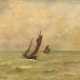 MARIE AUGUSTE FLAMENG 1843 - 1893 Segelboote auf offenem Meer - Foto 1