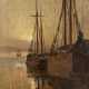 RUDOLF HELLWAG 1867 - 1942 Schiffe bei Sonnenuntergang - фото 1
