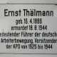 Emaillieschild - Ernst Thälmann. - Foto 1