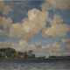 NIEDERLÄNDISCHER IMPRESSIONIST Tätig 1. Hälfte 20. Jahrhundert Wolkenstudie über Gewässer - фото 1