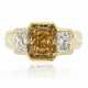 FANCY DEEP BROWNISH YELLOW DIAMOND RING WITH GIA REPORT - фото 1