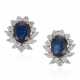 SAPPHIRE AND DIAMOND EARRINGS - photo 1