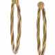 Cartier. CARTIER 'TRINITY' TRI-COLORED GOLD HOOP EARRINGS - фото 1