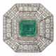 EMERALD AND DIAMOND BROOCH WITH GIA REPORT - Foto 1